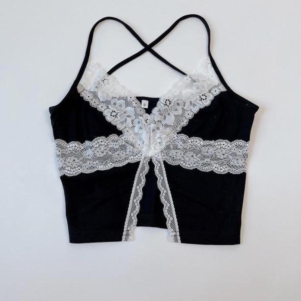 Y2K cute lace top